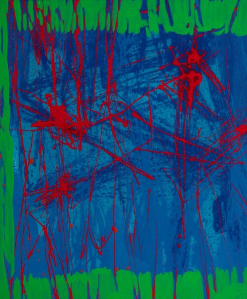 Antonio Corpora, Stella e cometa, 1974, olio e smalto su tela artisti italiani tartaruga plinio de martiis corpora stella cometa