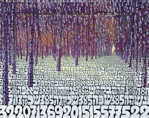 1369-Azione---permutazione-2015-acrilici-su-tavola-39-x-49 tobia ravà da'at numeri creazione sabbioneta azione permutazione