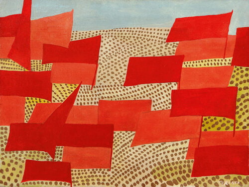 3-1948 Comizio olio su tela 42x55 cm - EZ1918 Giulio Turcato Colori mai visti galleria marchetti comizio