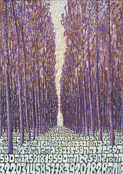 1458 LA MISURA DELLA VISIONE 2018 dipinto su tela 35 x 50 divine armonie Rinascimento Tobia Ravà asolo la misura della visione