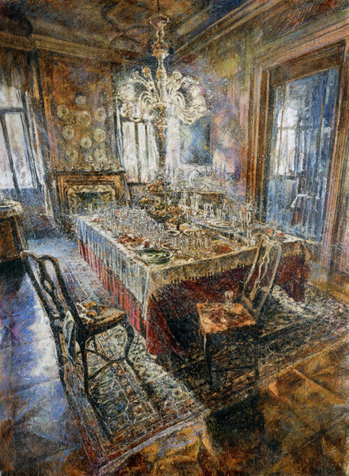 Luci-del-giorno-dopo,-2016--olio-su-tela--150x110-cm raffaele minotto elementi sensoriali mostra luci giorno dopo