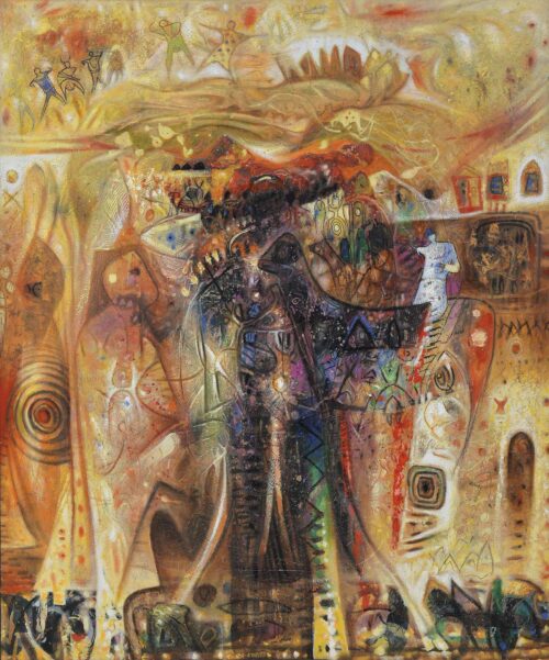 2011-Figure-magiche,-2011,-acrilico-su-tela,-cm.-120x100 Abdallah Kaled la patria interiore galleria nino sindoni 2018 figure magiche