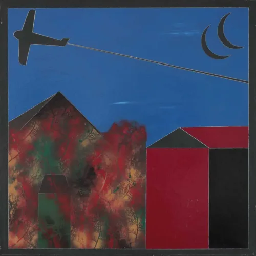 Angeli-Casa-rossa-con-piramide-1985-86- Franco angeli full fathom five 2015 galleria marchetti casa rossa con pitamide