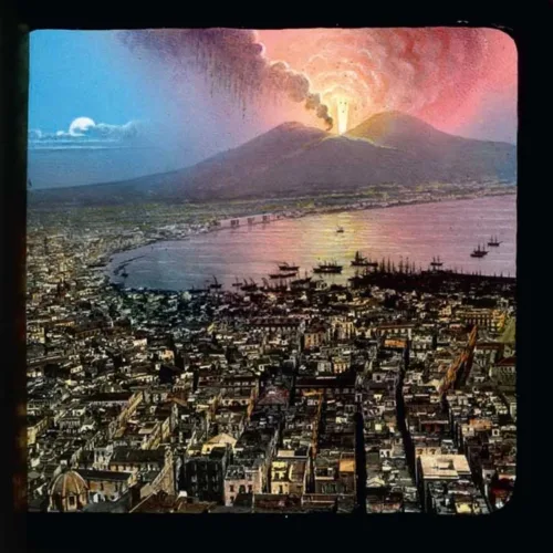 Naples. Bay and Mt. Vesuvius dickens in italy museo precinema zotti minici
