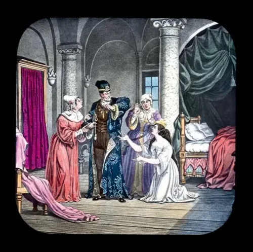 Romeo and Juliet Imploring her father dickens in italy museo precinema zotti minici