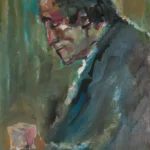 mino maccari l'ironia visionaria galleria marchetti roma autoritratto con bicchiere