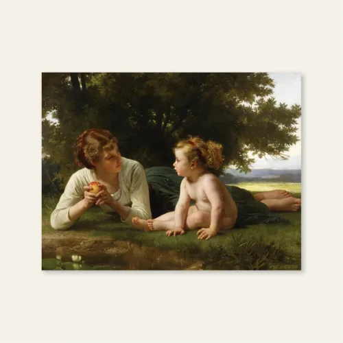 poster premium William Adolphe Bouguereau Temptation tentazione