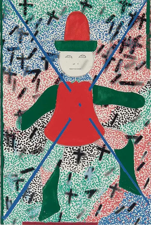 Franco-Angeli,-Autoritratto-da-giovane,-1986 franco angeli opere 1958-1988 mostra Wegil roma autoritratto