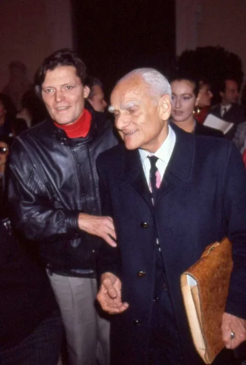 Franco Angeli con Alberto Moravia Roma 1986