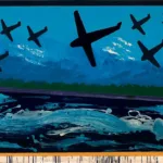 franco angeli opere 1958-1988 mostra Wegil roma paesaggio con giallo cromo
