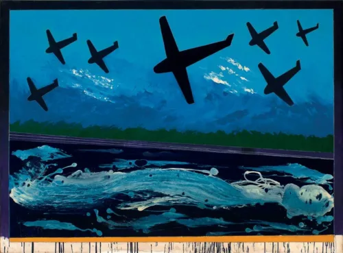 Paesaggio-con-giallo-cromo franco angeli opere 1958-1988 mostra Wegil roma paesaggio con giallo cromo