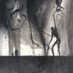 Figure umane in un ambiente astratto nader viaggio