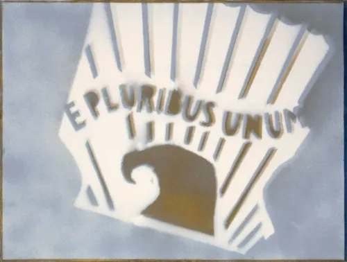 Senza-titolo-(E-Pluribus-Unum),-prima-metà-anni-’70 franco angeli opere 1958-1988 mostra Wegil roma e pluribus unum