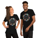 Maglietta unisex . Conchiglie 3 unisex staple t shirt black front 67e2d2e79a908 1