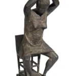 carlo Mandelli Donna che si pettina 1956 bronzo
