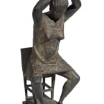 carlo Mandelli Donna che si pettina 1956 bronzo