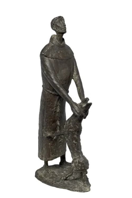 carlo mandelli San Francesco e il lupo bronzo oratorio san rocco padova
