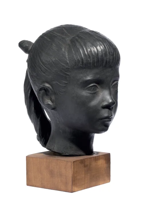 Mandelli Testa di bambina bronzo carlo mandelli San Testa di bambina bronzo oratorio san rocco padova