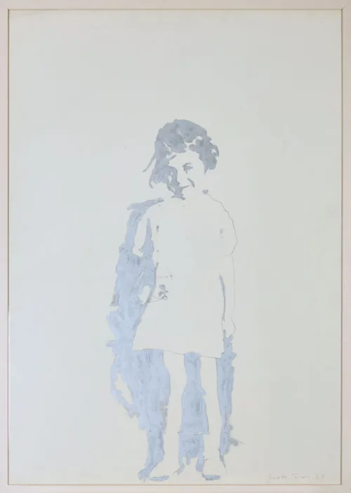 Fioroni,-Bambina,-1969,-cm-100x70 giosetta fioroni La scrittura delle farfalle Opere su carta 1959-2021 bambina
