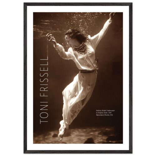Poster con cornice . Toni Frissell legno