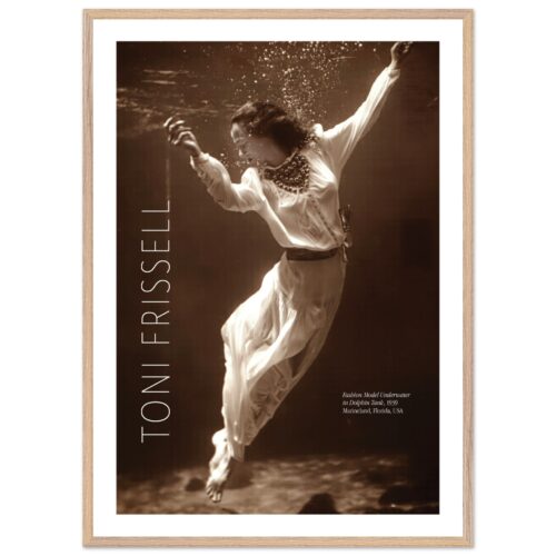 Poster con cornice . Toni Frissell legno