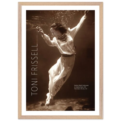 Poster con cornice . Toni Frissell legno