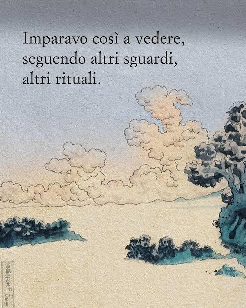 Paesaggio sereno con nuvole e alberi. igort a cavallo con i poeti
