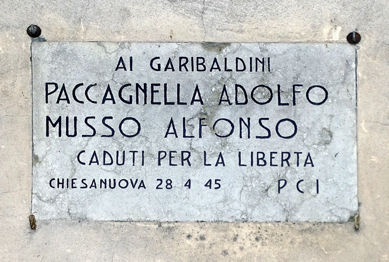 Commemorazione di partigiani caduti.