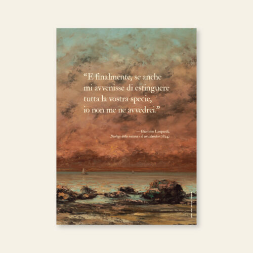 Poster fine art . Courbet + Leopardi