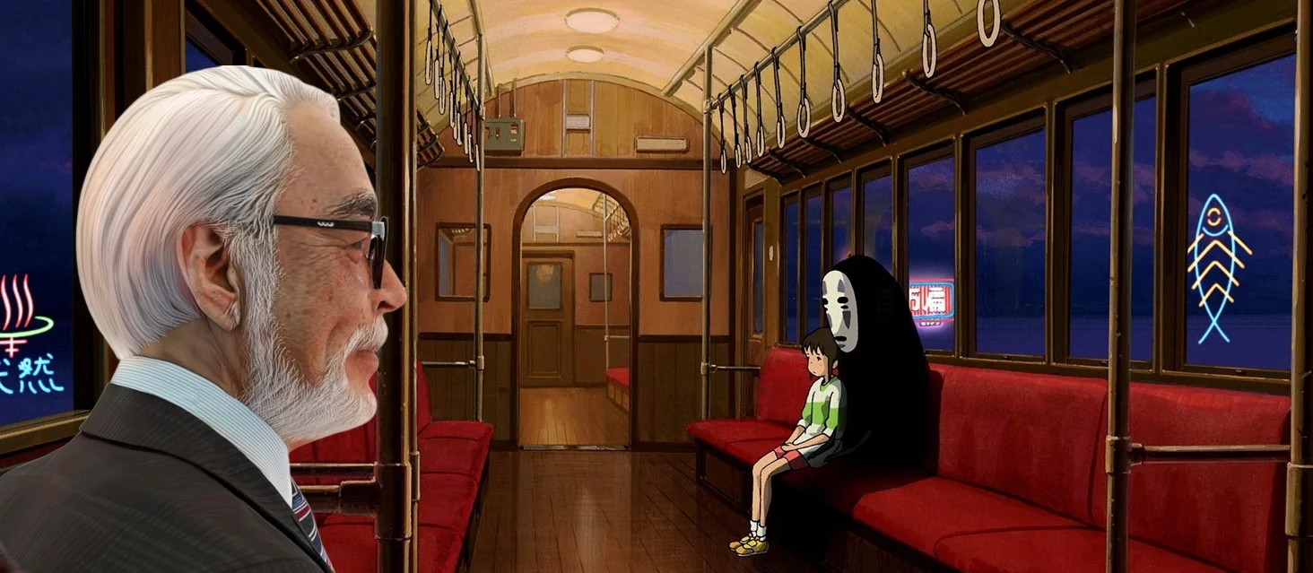 Hayao Miyazaki+Chihiro+No Face Spirited Away