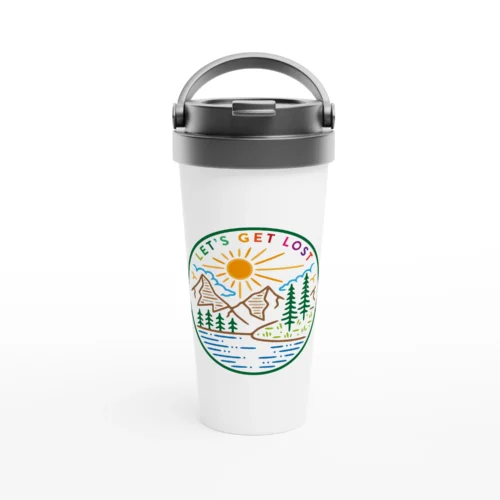 Tazza da viaggio lets get lost front