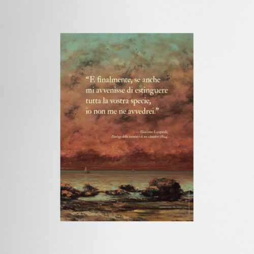 Poster fine art . Courbet + Leopardi