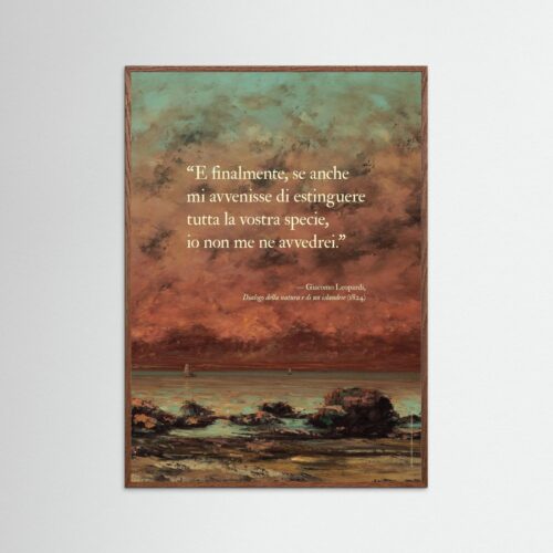 Poster fine art . Courbet + Leopardi