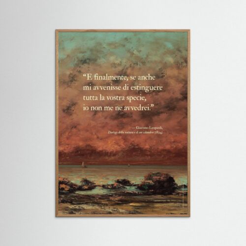 Poster fine art . Courbet + Leopardi