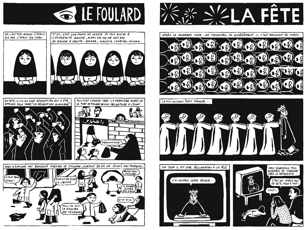 persepolis Marjane Satrapi le foulard la fete