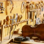 Füssen, arnesi daa lavoro per la costruzione di liuti e violini
