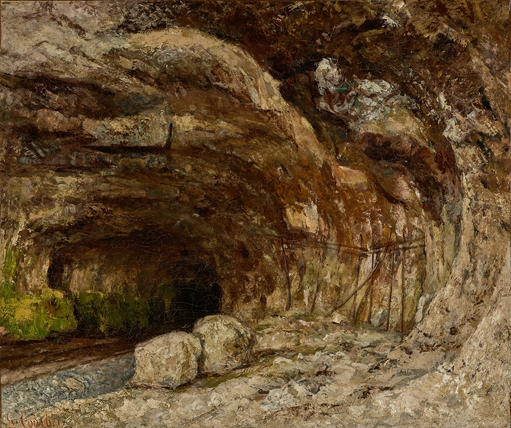 G. Courbet, Grotta di Sarrazine vicino Nans-sous-Sainte-Annel, 1864 ca. Olio su tela, 50,2 x 60 cm
