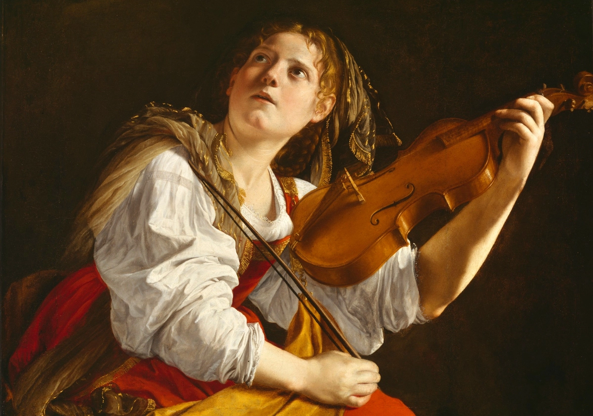Orazio Gentileschi Young Woman with a Violin (Saint Cecilia) (1624)