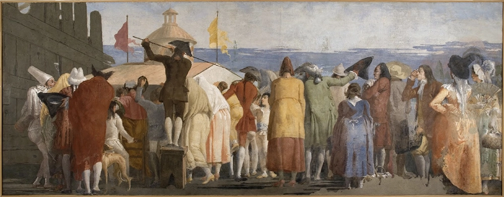 Giandomenico Tiepolo, Mondo Novo, 1791, affresco staccato, Ca' Rezzonico, Venezia
