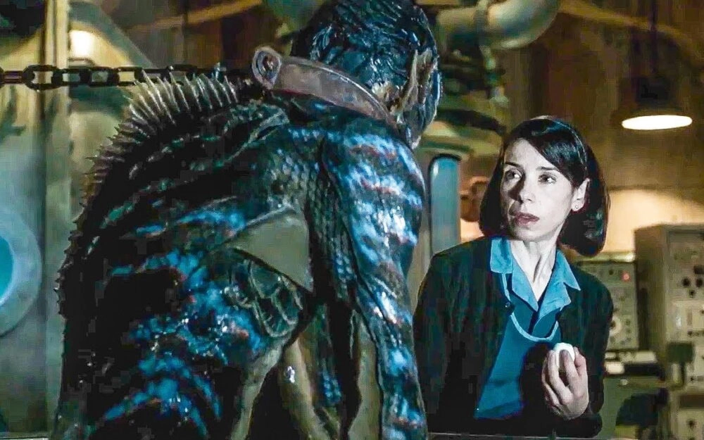 Elisa e la creatura anfibia in The Shape of Water