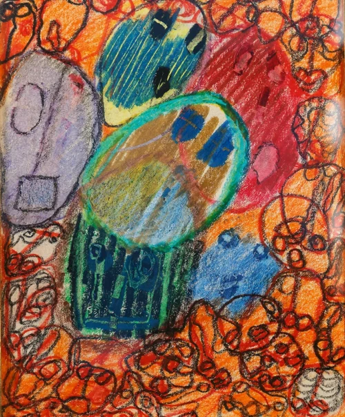 Cesare Zavattini, Autoritratto allegorico, 1975 tecnica mista su cartone, cm 42 x 30 Cesare Zavattini, Autoritratto allegorico, 1975 tecnica mista su cartone