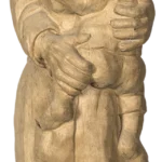 Radici • Ligabue Scipione Zavattini 11 Annunziata Scipione Nonna e nipote, 1972 legno, cm 81 x 23 x 27