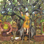 Radici • Ligabue Scipione Zavattini 8 Annunziata Scipione Raccolta delle olive, 2002 olio su tela, cm 80 x 100