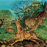 Radici • Ligabue Scipione Zavattini 4 Antonio Ligabue Tigre con gazzella, 1959 olio su tela